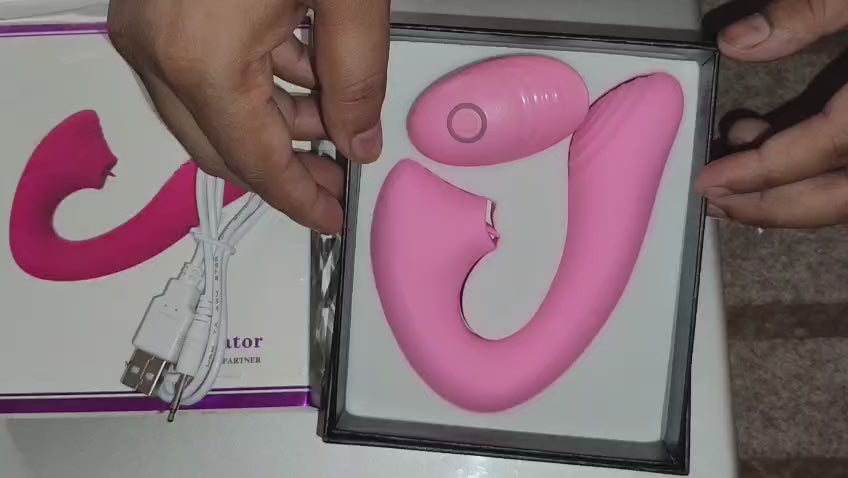 Remote control licking vibrator